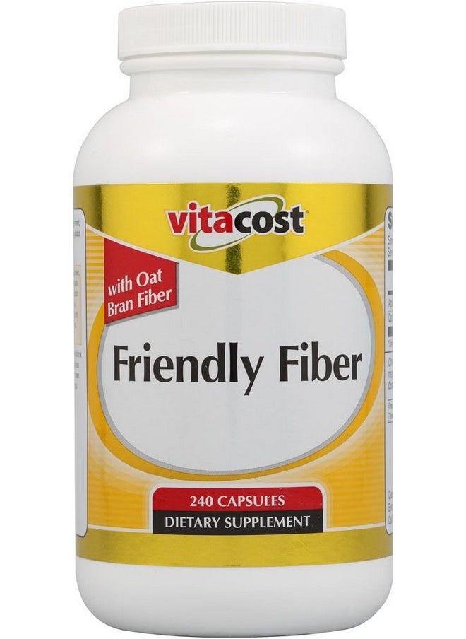 Vitacost Brand Vitacost Friendly Fiber 240 Capsules  - Image 1