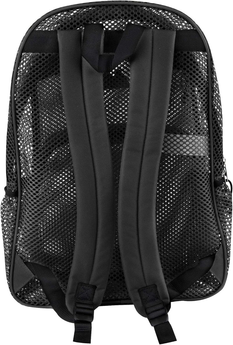 Summit Ridge Reflective Mesh School Backpack for Teens, Girls, Boys | Wire Frame Mesh Beach Backpack XL with Zipper (Black) - Image 3