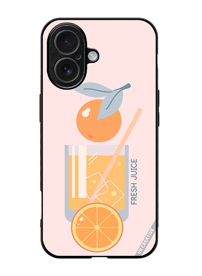 Protective Case Cover For Apple iPhone 17 Orange Juice Design Multicolour