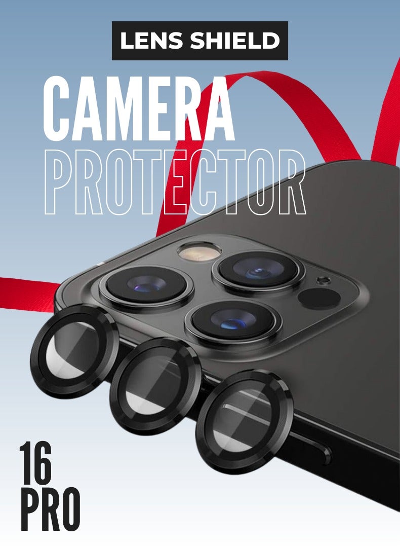 LENS SHIELD Premium Tempered Glass Camera Lens Protector for iPhone 16 Pro - Image 1
