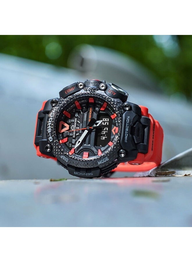 G-SHOCK Gravitymaster Men's Watch GR-B200-1A9DR, 54.1 mm Black Dial, Orange Resin Strap, Analog‑Digital + Bluetooth, Quad Sensor (Compass / Altimeter‑Barometer / Thermometer / Step Counter), 200 m WR - Image 5