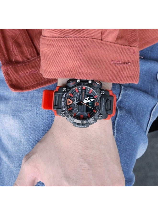 G-SHOCK Gravitymaster Men's Watch GR-B200-1A9DR, 54.1 mm Black Dial, Orange Resin Strap, Analog‑Digital + Bluetooth, Quad Sensor (Compass / Altimeter‑Barometer / Thermometer / Step Counter), 200 m WR - Image 3