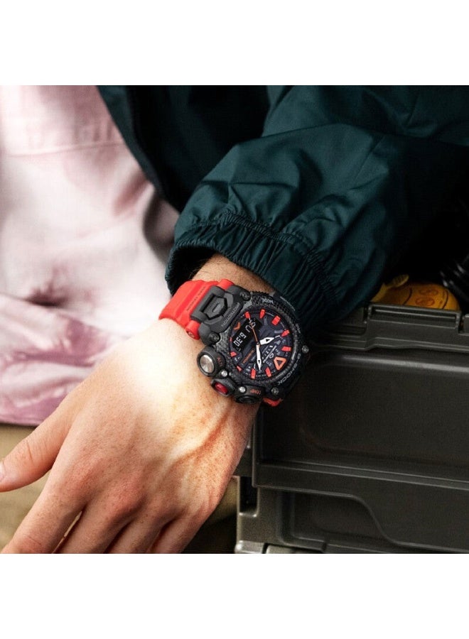 G-SHOCK Gravitymaster Men's Watch GR-B200-1A9DR, 54.1 mm Black Dial, Orange Resin Strap, Analog‑Digital + Bluetooth, Quad Sensor (Compass / Altimeter‑Barometer / Thermometer / Step Counter), 200 m WR - Image 4