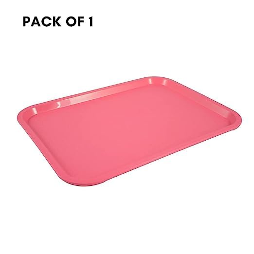 Chintavan Enterprise Serving Plate Rectangular Unbreakable Plastic Trays for Drink Breakfast Tea Dinner Coffee Salad Food for Dining Table Home Kitchen Party Tray Multi Color 31 41 1 - Image 2