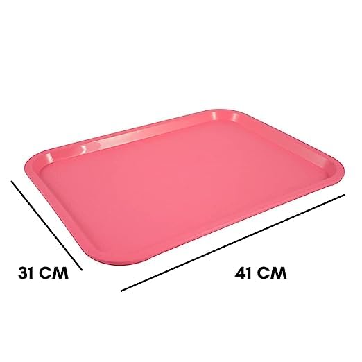 Chintavan Enterprise Serving Plate Rectangular Unbreakable Plastic Trays for Drink Breakfast Tea Dinner Coffee Salad Food for Dining Table Home Kitchen Party Tray Multi Color 31 41 1 - Image 3