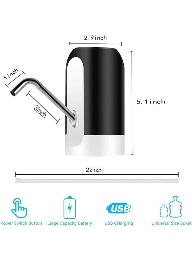 Water Jug Pump, Electric Bottle USB Charging Automatic Drinking Pump for Universal 3-5 Gallon Bottle, Portable Dispenser Camping - Image 5