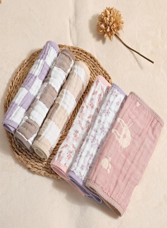 HardNok Ultra-Soft Muslin Baby Burp Cloths - 6-Pack - Image 2