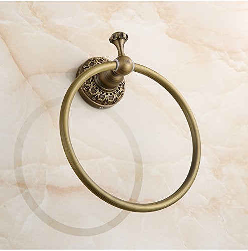 Beelee Wall Mounted Towel Ring/Towel Holder,Solid Brass Construction, Antique Bronze Finish,Bathroom Accessories - Image 4