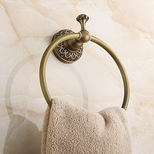 Beelee Wall Mounted Towel Ring/Towel Holder,Solid Brass Construction, Antique Bronze Finish,Bathroom Accessories - Image 2