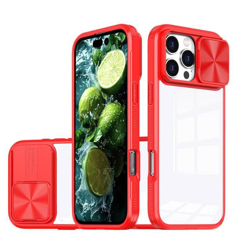 غطاء واقي، مقاوم للصدمات لـ iPhone 16 / 16 Plus / 16 Pro / 16 Pro Max، أحمر سيليكون من السيليكون باللون الأحمر - Veloris - Image 1