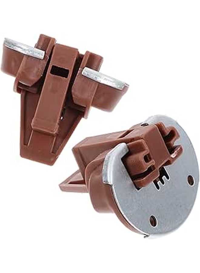 2 Sets Metal Drawer Slide Stoppers With Screws Kitchen Cabinet Replacement Kit - Image 1