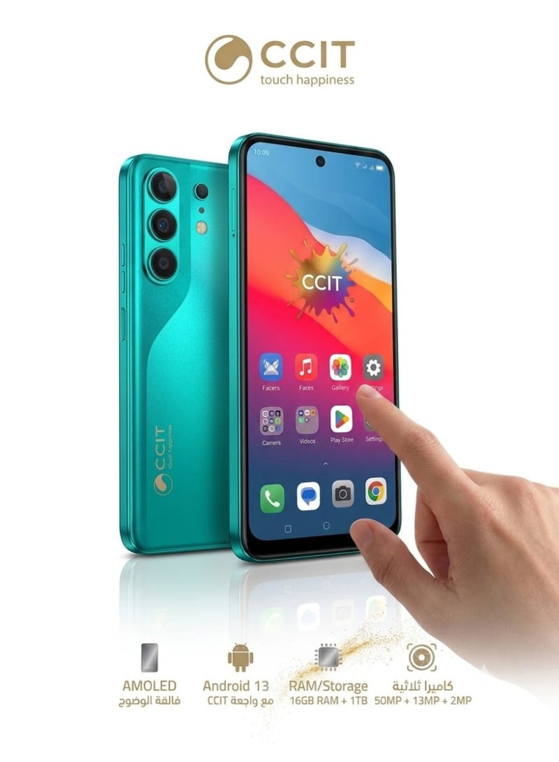 CCIT Smartphone CCIT CAMON 500 AMOLED 7.0 Inch Triple Camera green - Image 3