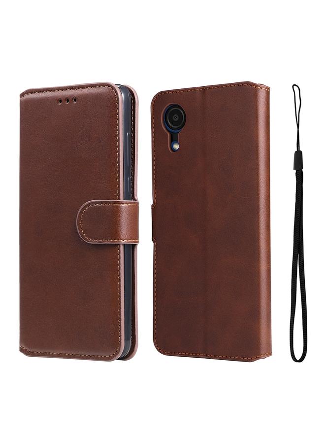 The Bros Case For Samsung Galaxy A03 Core Calf Texture Leather Phone Case