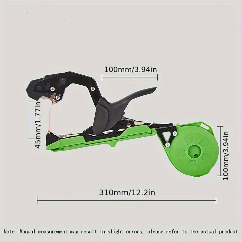 1 Set Green Plant Tape Gun Machine With Blue And Red Tapes 10 Rolls Each And 1 Box Nails For Tomatoes Grapes Vegetable Garden Application - Image 3