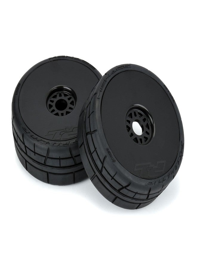 Pro-Line Racing Menace HP Belted Speed Run 18 Tires Mounted on Mach 10 Black 17mm Wheels 2 for Front or Rear PRO1023510 - Image 4