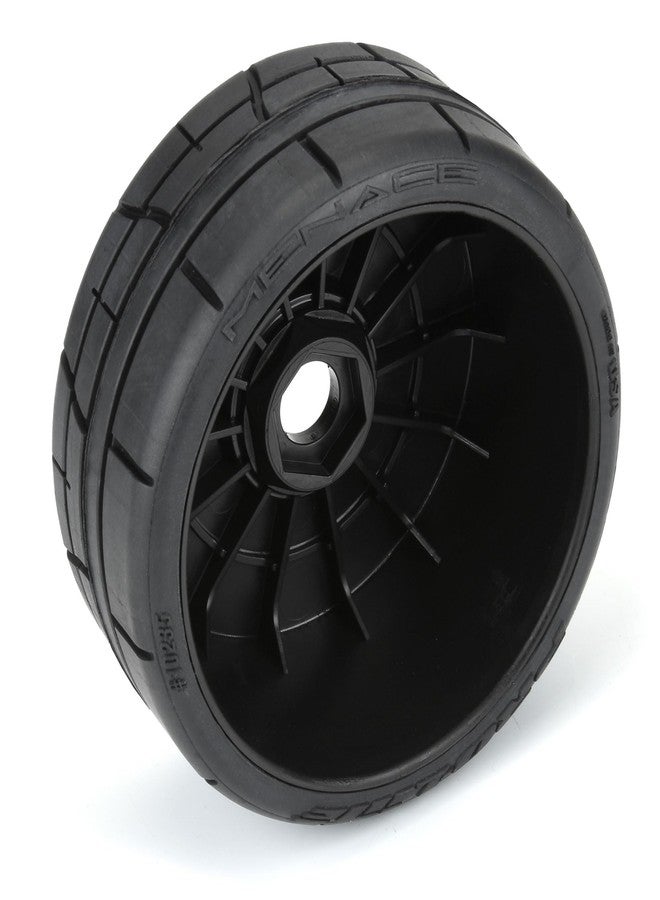 Pro-Line Racing Menace HP Belted Speed Run 18 Tires Mounted on Mach 10 Black 17mm Wheels 2 for Front or Rear PRO1023510 - Image 3