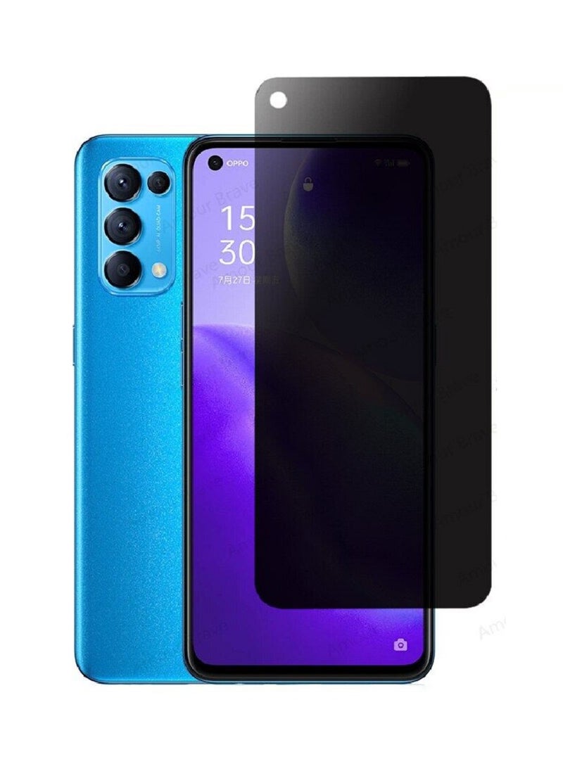Super Tempered Glass Screen Protector Anti-Spy Privacy  Designed For Oppo Reno5 5G Full Screen Coverage And Bubble Free - Image 1