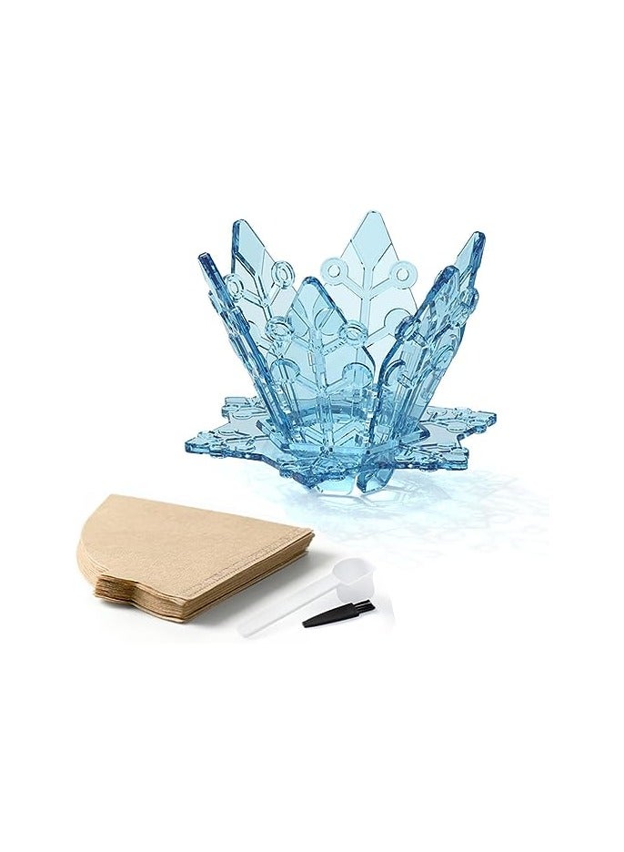 SOLARAE Coffee Dripper, Collapsible Reusable Coffee Filter Holder, Portable Pour Over Coffee Dripper Filter Coffee Maker for Home Office Camping Outdoors Travel, with 40pcs V60 Paper Filters, a Filter Holder - Image 1