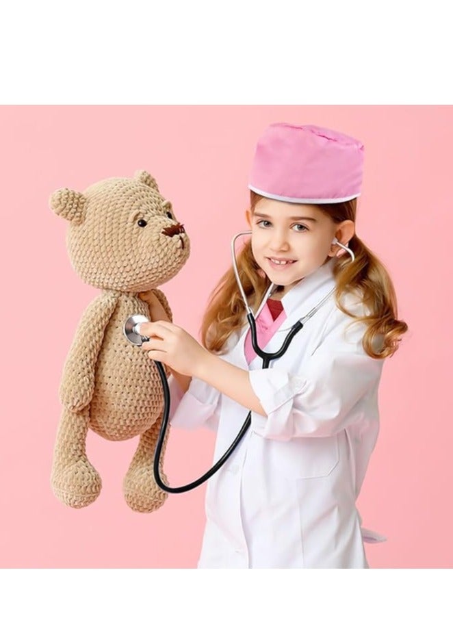 Doctor Costume for Girls - Kids Scrubs with Lab Coat & Carry Bag, Doctor Dress Up for Halloween, Career Day Role Play  - Image 5