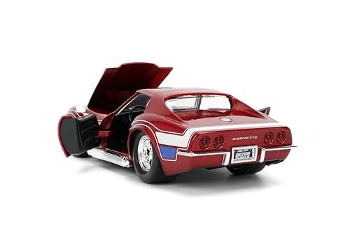Jada Toys Bigtime Muscle 124 1969 Corvette Stingray ZL1 Opening Doors Hood Trunk Rubber Tires Collectible for Adults and Kids - Image 5