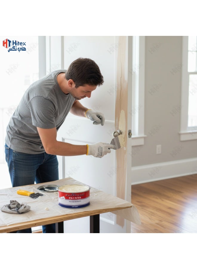 Hitex National Paints Polyester Putty Body Filler with Hardener | High Adhesion Scratch Filler for Car Body, Wood, Marine & Steel | Easy Sanding, Smooth Finish | Automotive & DIY Repair (1.5 Kg) - Image 5