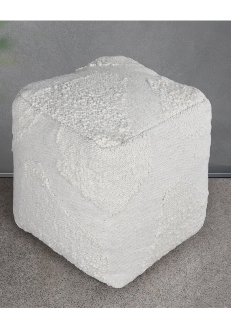 لوفت كويميم، بوف مربع، 40×40×40 سم، قماش، عاجي - Image 2