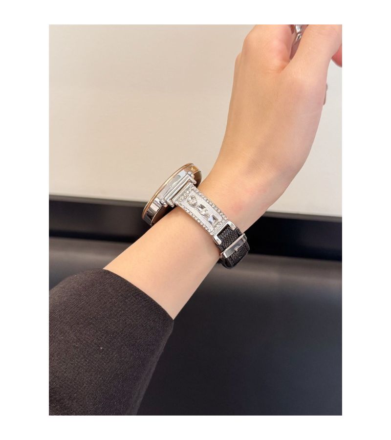 Pink 18MM Diamond Pattern Strap For Huawei Smart Watch High Quality Handmade Band - Image 4