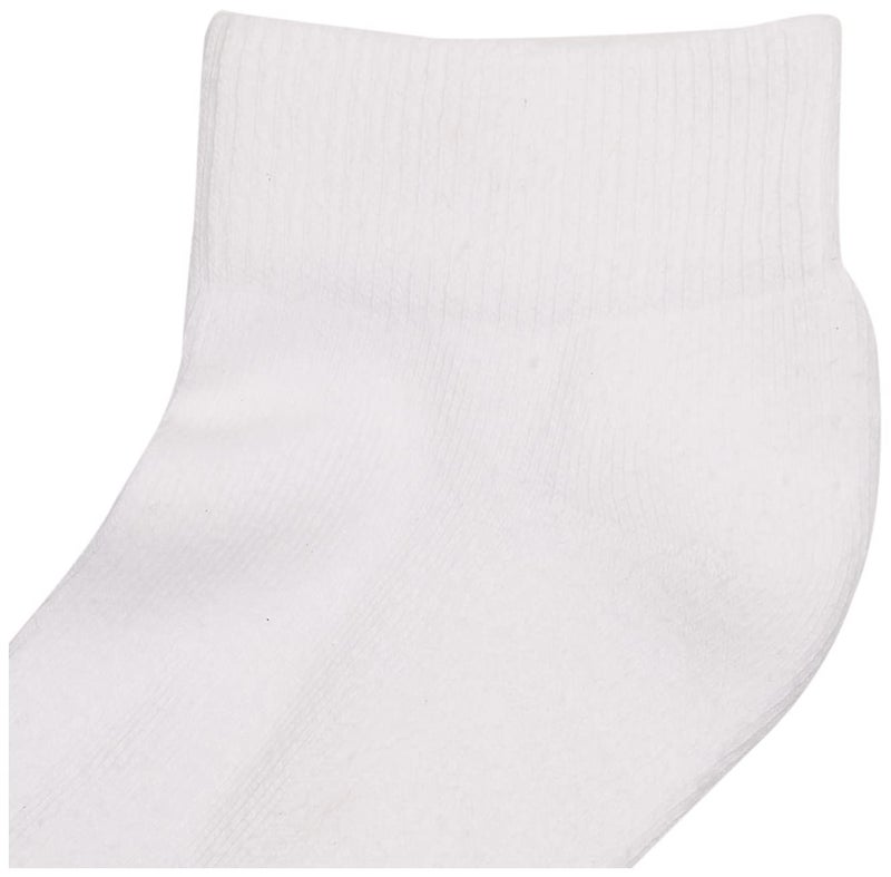 HUE womens Quarter Top With Cushion, 6-pack athletic socks, White, One Size US - Image 4