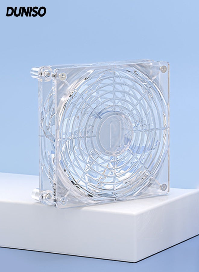 DUNISO USB Router Radiators,Lightweight, Portable Air Ventilation Accessories,Mini Low Noise Cooling Fan for Computer Case Chassis,Plug and play(White) - Image 1