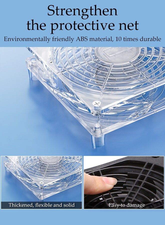 DUNISO USB Router Radiators,Lightweight, Portable Air Ventilation Accessories,Mini Low Noise Cooling Fan for Computer Case Chassis,Plug and play(White) - Image 3