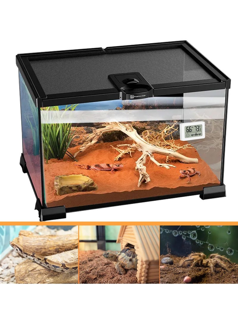 Reptile Tank Accessories Bearded Dragon Tank Thermometer Humidity Gauge Reptile Terrarium Thermometer and Humidity Gauge for Leopard Gecko Jumping Spider Snake Gecko Ball Python Lizard 2 Pack - Image 2