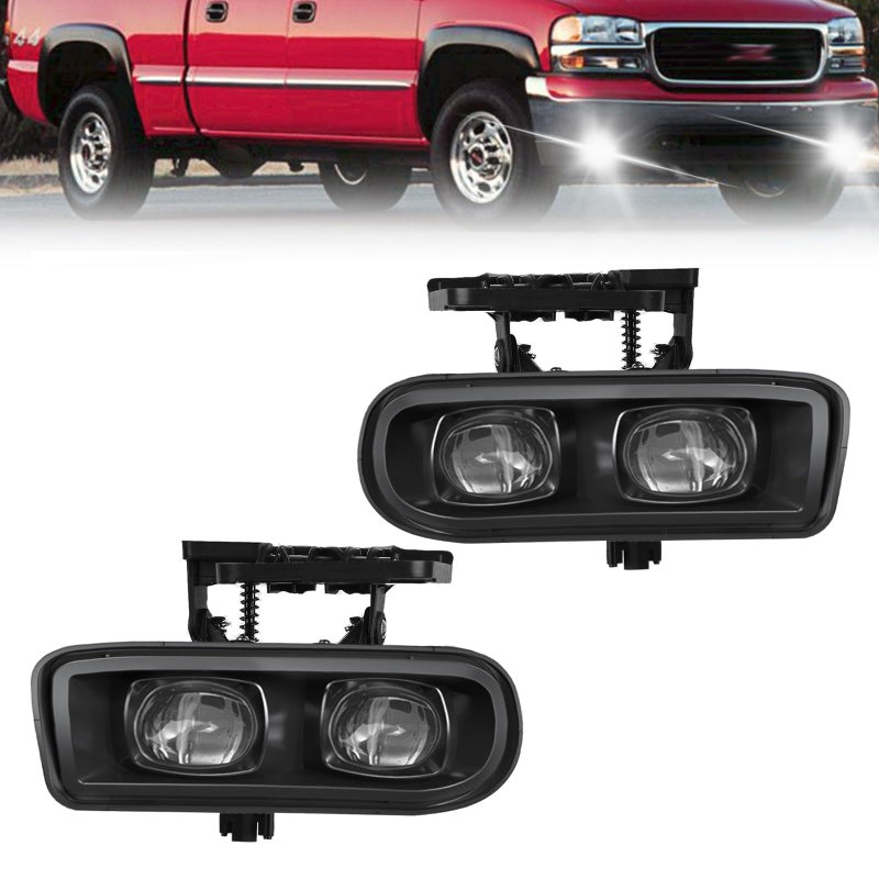 Shocklight LED fog lights Compatible with 19992002 GMC Sierra 2000 2001 2002 2003 2004 2005 2006 GMC Yukon Driving Fog Lights