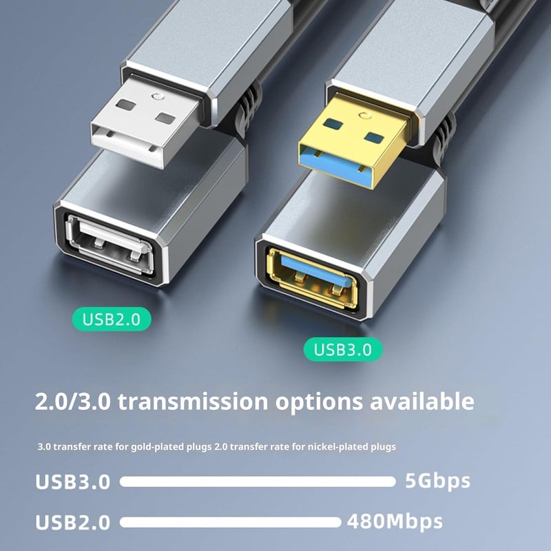 USB3.0 Extension Cable Right Angled Connectors 5Gbps Data Transfer for Webcams Printers Keyboards Flashes Drive Transfer Speed Backward for Controller - Image 4