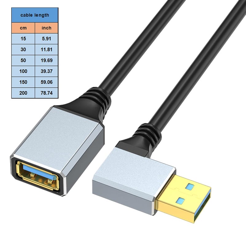 USB3.0 Extension Cable Right Angled Connectors 5Gbps Data Transfer for Webcams Printers Keyboards Flashes Drive Transfer Speed Backward for Controller - Image 5