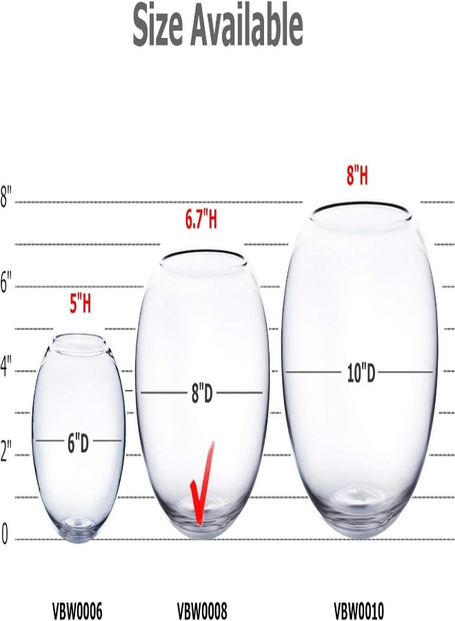 AKDC Wgv Bowl Glass Vase, Diameter 8", Height 6.5", Open Width 3.75", (Multiple Sizes Choices) Clear Bubble Planter Terrarium Fish Bowl For Wedding Event Home Decor, 1 Piece (Vbw0008) - Image 2