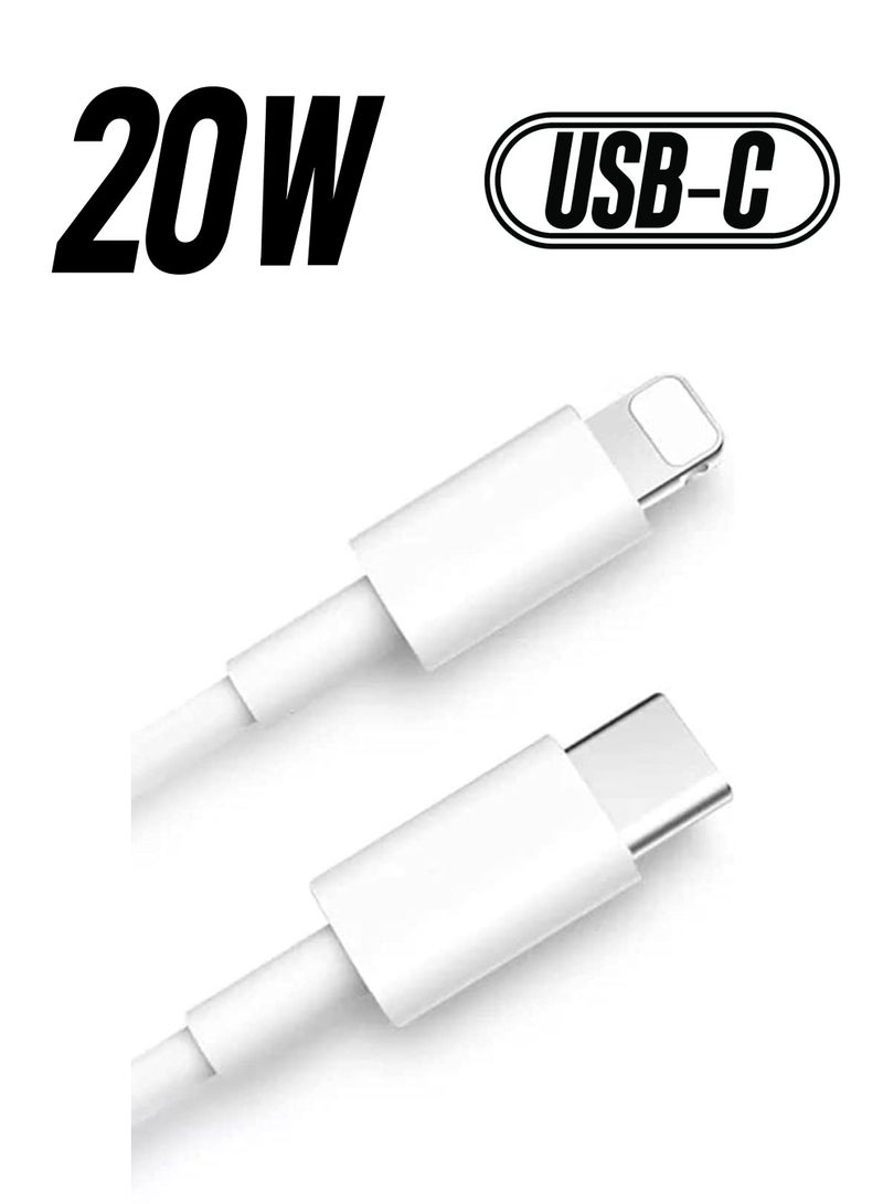 USB C to Lightning Cable 20W Fast Charging [MFi Certified] Compatible with iPhone 13 Pro Max/12/11 Pro/X/XS/XR/8 Plus/AirPods Pro, 1M, White