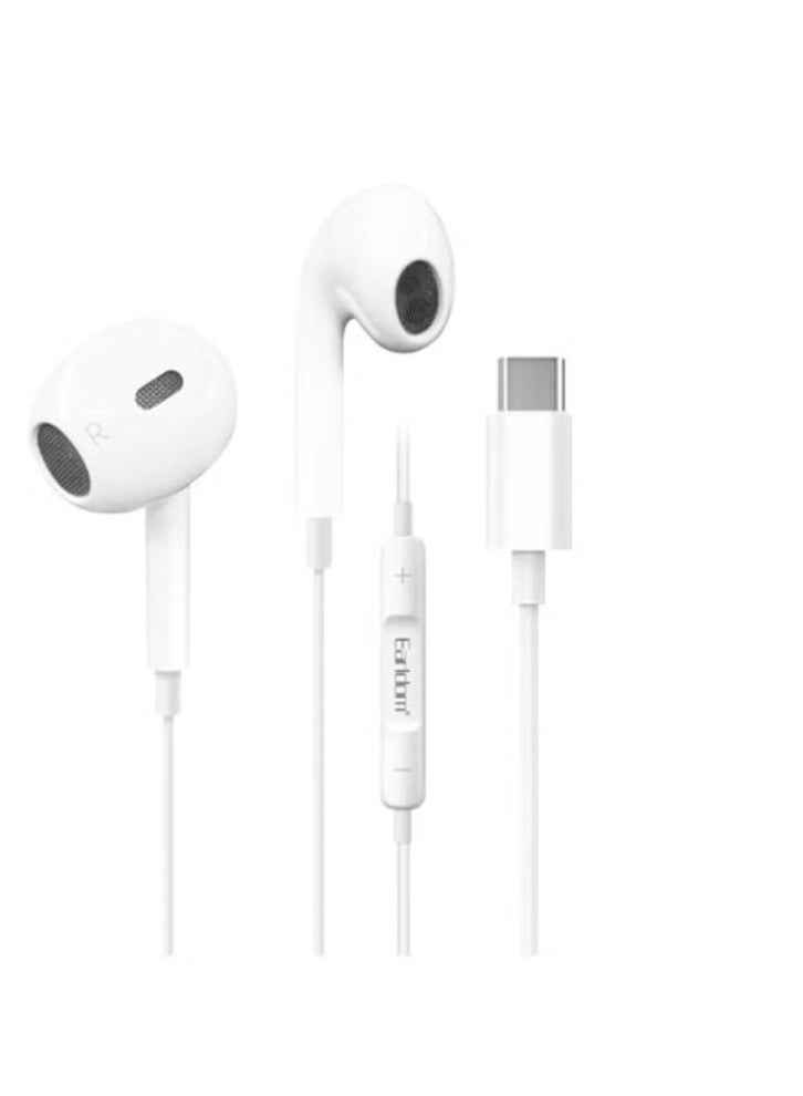 Earldom ET-E74C USB-C Wired Earbuds with Microphone & Volume Control - Image 1