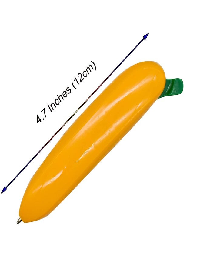 Lopenle 10PCS Novelty Banana Pens Fruit Ballpoint Pen Fun Retractable Pens 1.0mm Black Ink For Desk Decoration Accessories Stationery School Office - Image 4