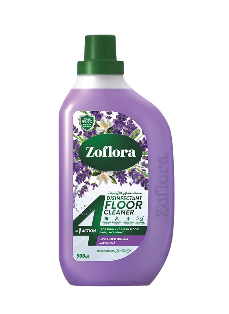 Zoflora 4 In 1 Disinfectant Floor Cleaner Lavender Dream 900ml  - Image 1