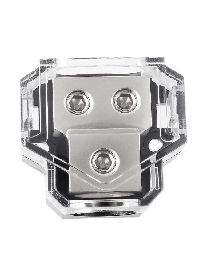 BOJACK 2 Way Power Distribution Connecting Block 1x0/2/4 Gauge Input 2x4/8 Gauge Output Power Distribution Block for Car Amplifier Audio Splitter - Image 1