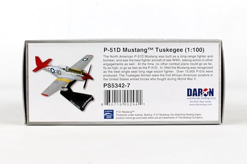 Daron Worldwide Trading P-51 Mustang Tuskegee 1:100 Vehicle, 144 months to 1000 months - Image 4