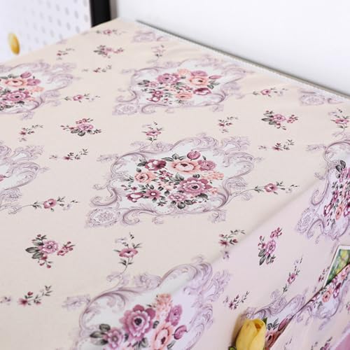 HASTHIP® 27.6 x 67 inches Universal Fit Double Door Fridge Cover Fashion Floral Print Refrigerator Dust Proof Cover with Pockets - Image 5