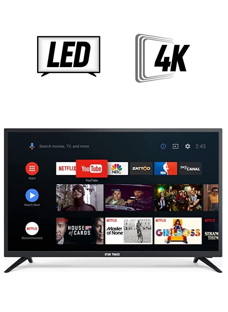 STAR TRACK 50" 4K Smart TV | Android 14, Ultra HD, Netflix, YouTube, Miracast, Bezel less, Satellite receiver, STAR TRACK  - Image 1