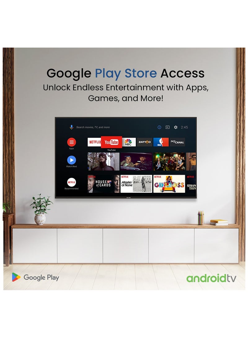 STAR TRACK 50" 4K Smart TV | Android 14, Ultra HD, Netflix, YouTube, Miracast, Bezel less, Satellite receiver, STAR TRACK