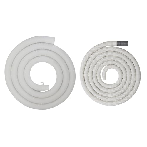 NEW WARE 2 Meter Semi Automatic Washing Machine Inlet Pipe with Outlet Pipe | Water Inlet & Drain Hose Combo | Size Both 2 Meter - Image 1