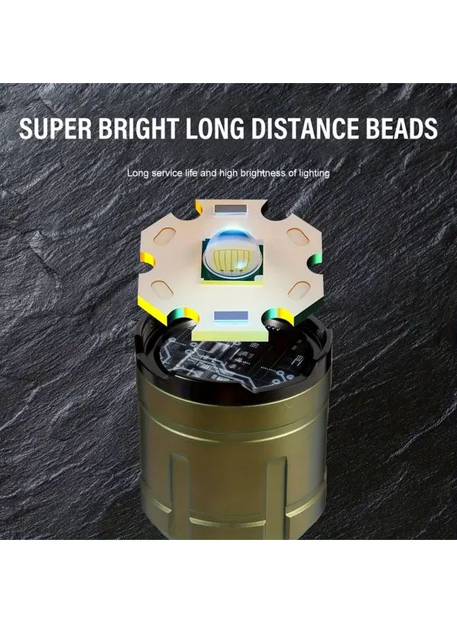 Green LED Flashlight USB Rechargeable Zoom Focus Light 5000mAh TYPE C Emergency - Image 3