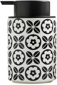 FabSeasons Moroccan Design Ceramic Foaming Soap Dispenser 350ml Refillable Foam Pump Bottle for Bathroom Kitchen - Image 1