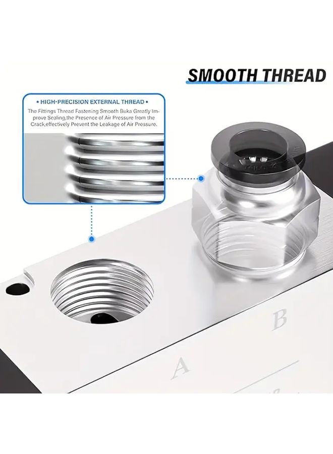 4H210-08 Heavy Duty 5 Way 2 Position Air Solenoid Valve With NPT Thread - Image 3