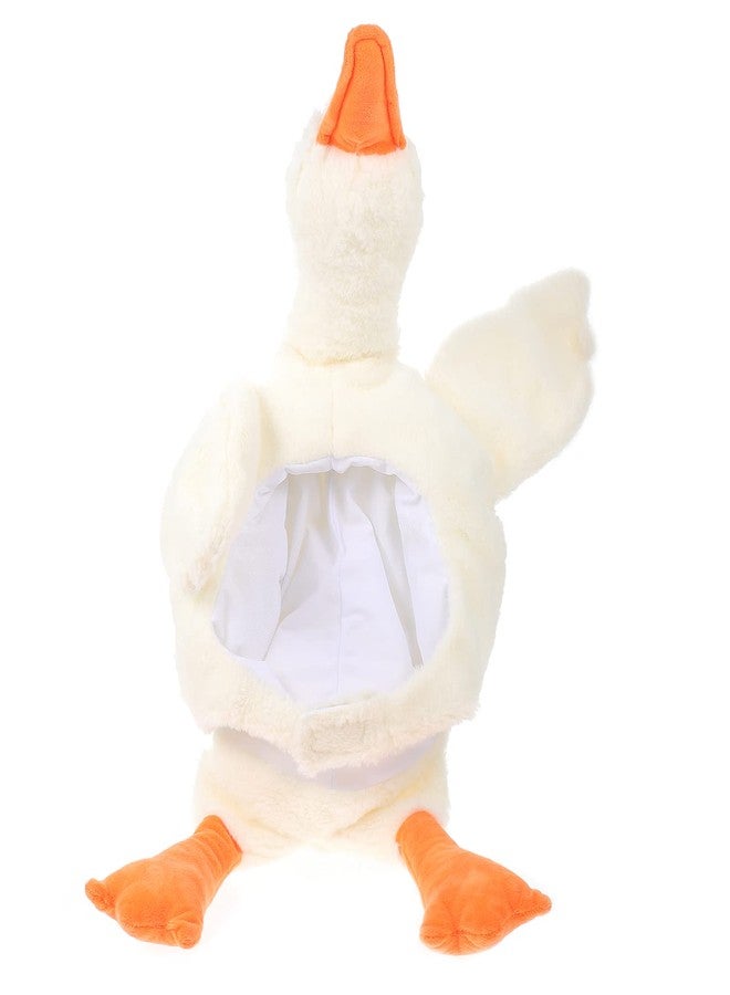 SHOWERORO White Goose Costume Hat, PP Cotton Plush Stuffed Animal Headgear for Kids & Adults, Costume Hat for Party, Carnival, Cosplay, Performance, Easter Favor - Image 1