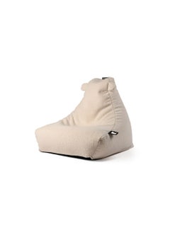 Extreme Lounging Extreme Lounging® - Original Mini Teddy Bean Bag for Kids - Made in UK - Premium Quality Double Stitched Bean Bag - Cosy, Warm & Comfortable - Soft & Lightweight with 2 Teddy ears - Color Ivory  - Image 2